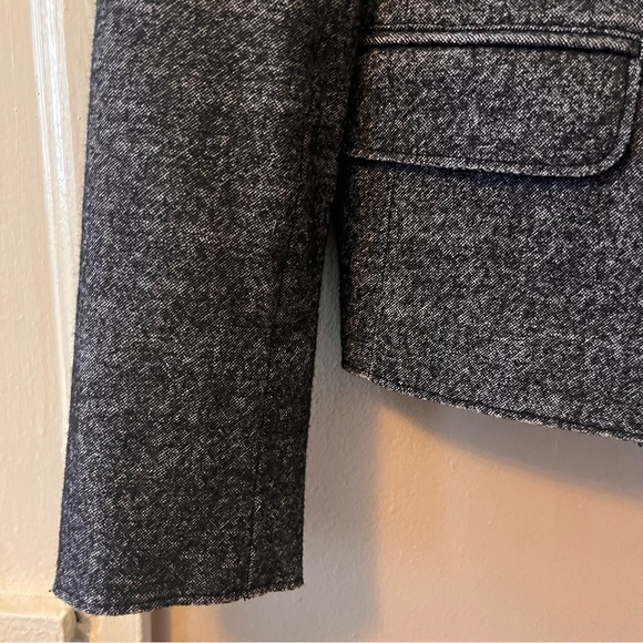 j.crew • gray tweed double breasted blazer - Picture 6 of 17